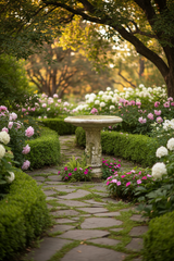 Musical Cherubs Birdbath 28 Garden Display