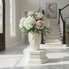 Octagonal Elegance: Eight-Sided Riser Pedestal Sculpture