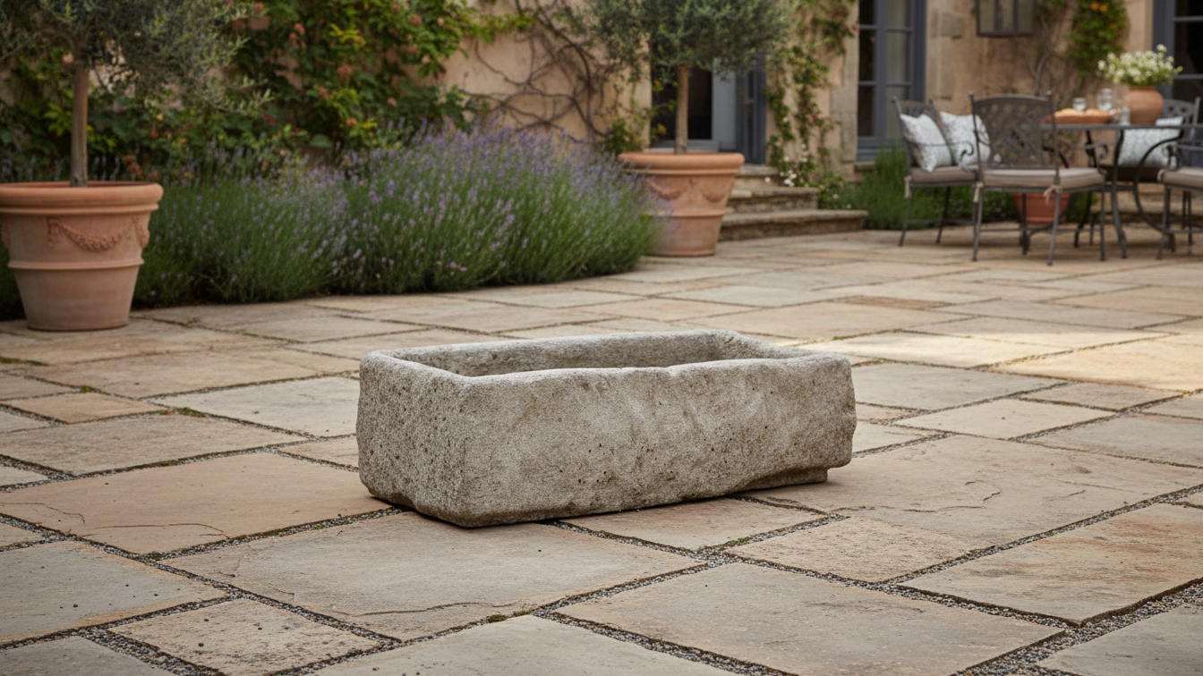 Outdoor Rustic Sculpture – Trough Doolin Garden Display