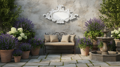 Oval Scroll Mirror 42" Animal Wall Sculpture  Handcrafted DÃ©cor