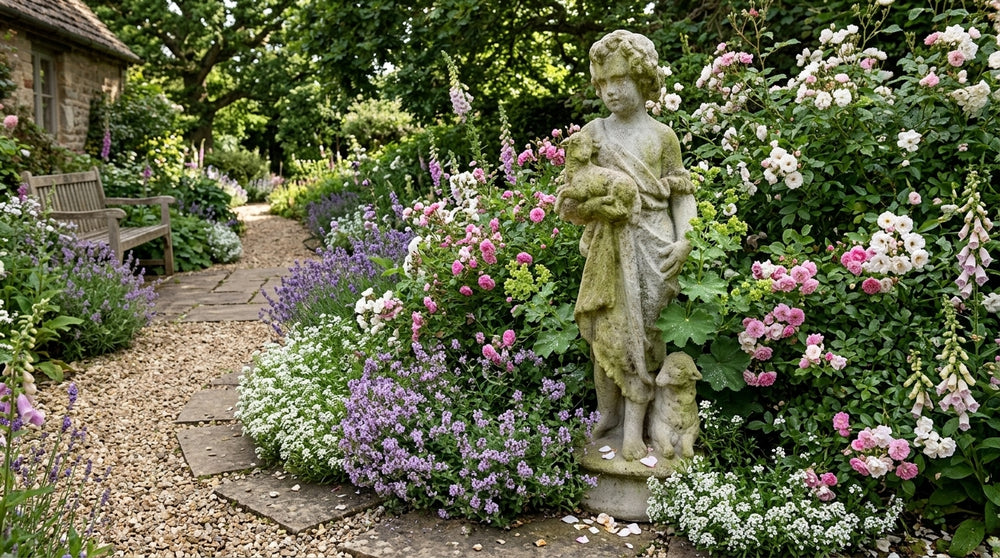 Peaceful Shepherd Boy Garden Accent with Old‑World Charm