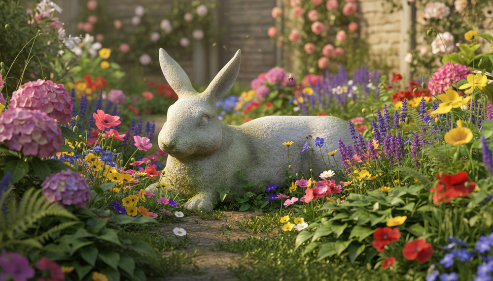 Playful Field Rabbit Garden Statue | XoticBrands Home Décor