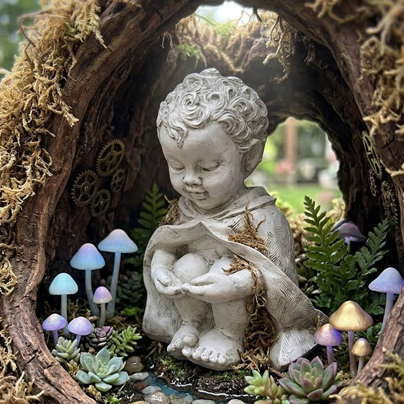 Pondering Baby St Francis 14 -  Children Classical  Sculpture