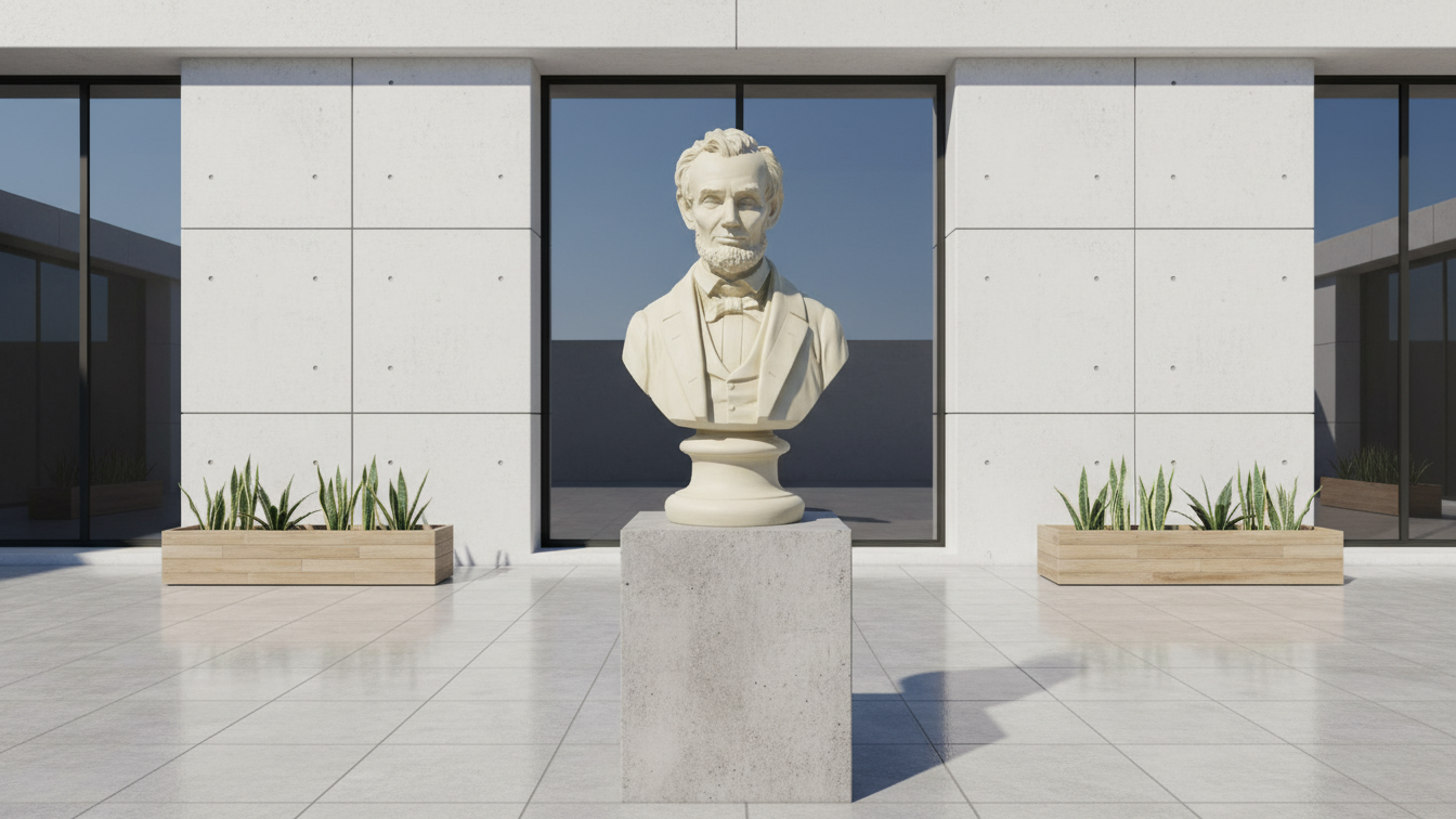 President Abraham Lincoln Bust – Durable Fiberglass Wall Art