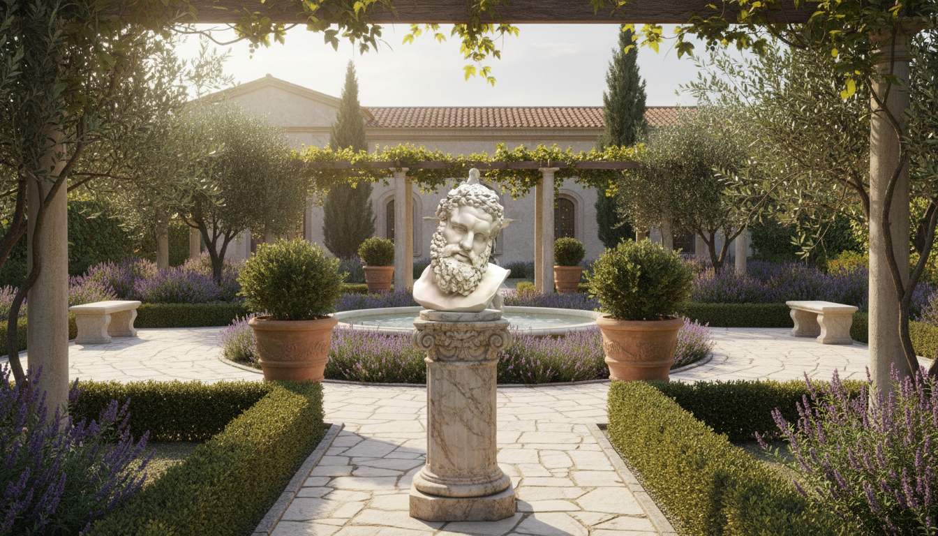 Roman Hercules Bust 22 | Handcrafted Fiberglass Sculpture