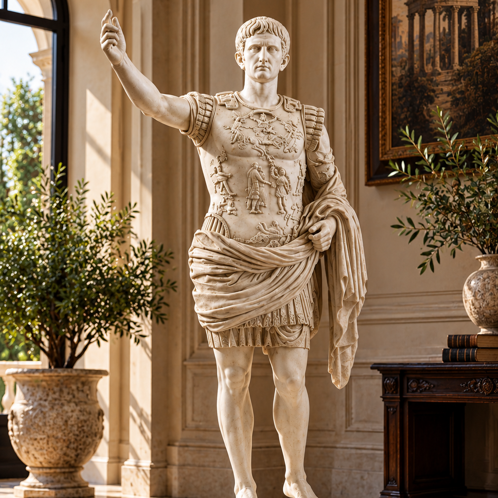 Augustus Caesar Of Primaporta Classical Sculpture