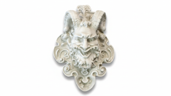 Rue St. Germaine Mask Wall Sculpture  Artistic Handcrafted Rustic Weathered Centerpiece