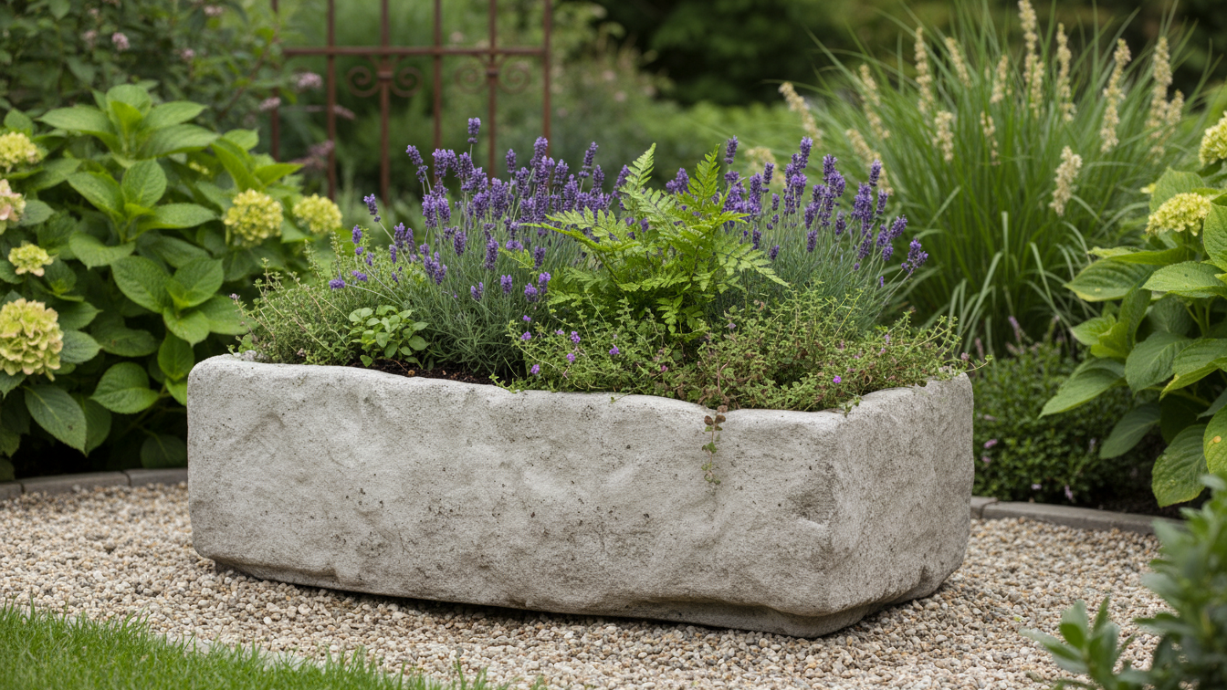 Rustic Charm Garden Sculpture – Trough Doolin Display