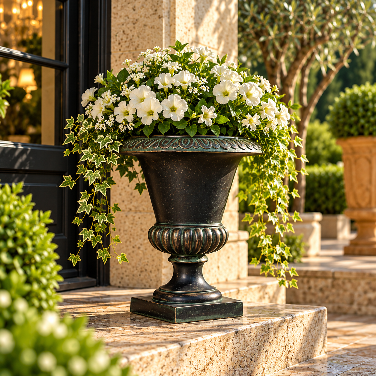 10 Smooth Urn 12.5 H (R) Garden Planter