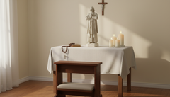 Saint John Vianney Catholic Statue for Home Prayer Altar – Antique Finish