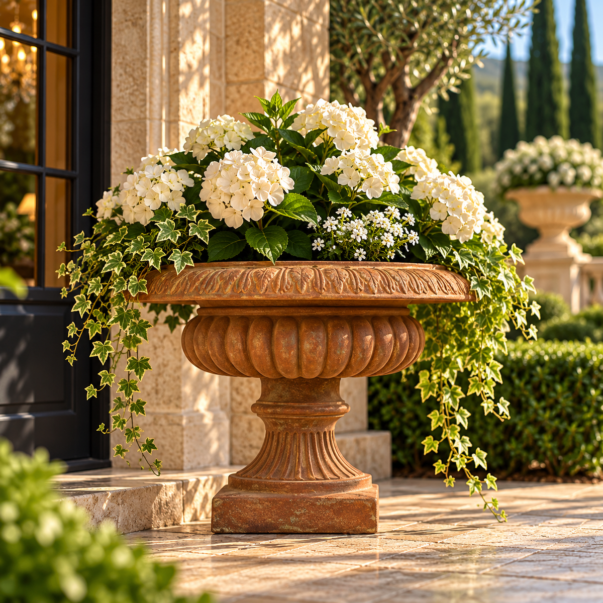 Sm. Star Urn 10.25 H (R) Garden Planter