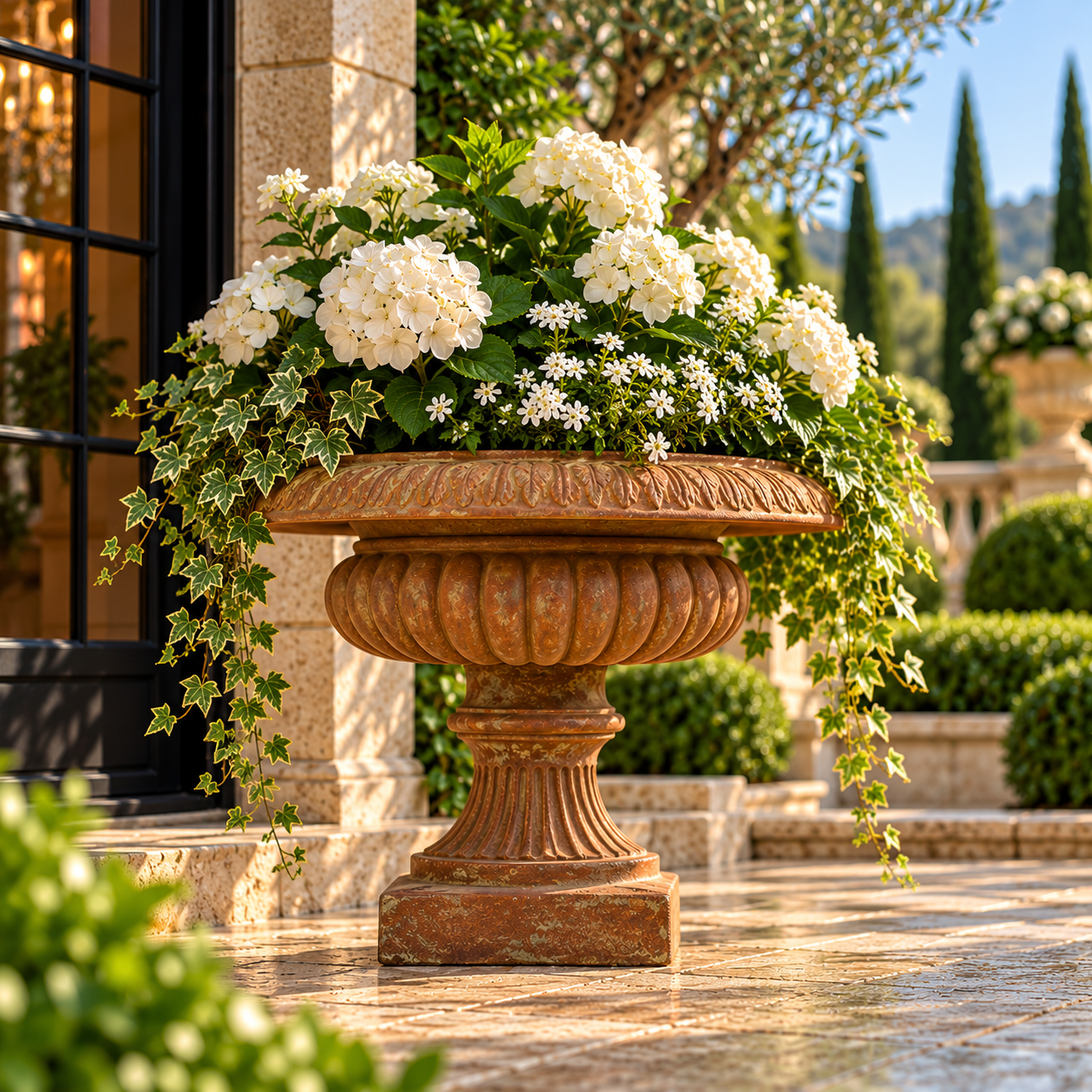 Sm. Star Urn 10.25 H (R) Garden Planter