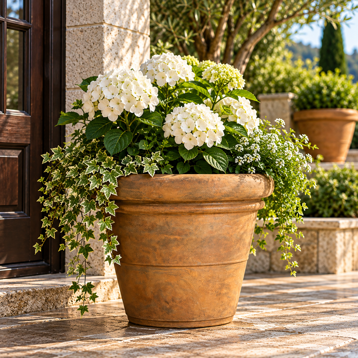 16 Rolled Rim 13 H (R) Garden Planter
