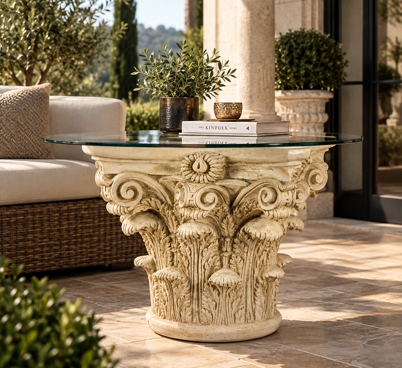 Enhance Your Tables with the Timeless Elegance of the Corinthian Capital - Architectural Accents for Tables & Table Bases