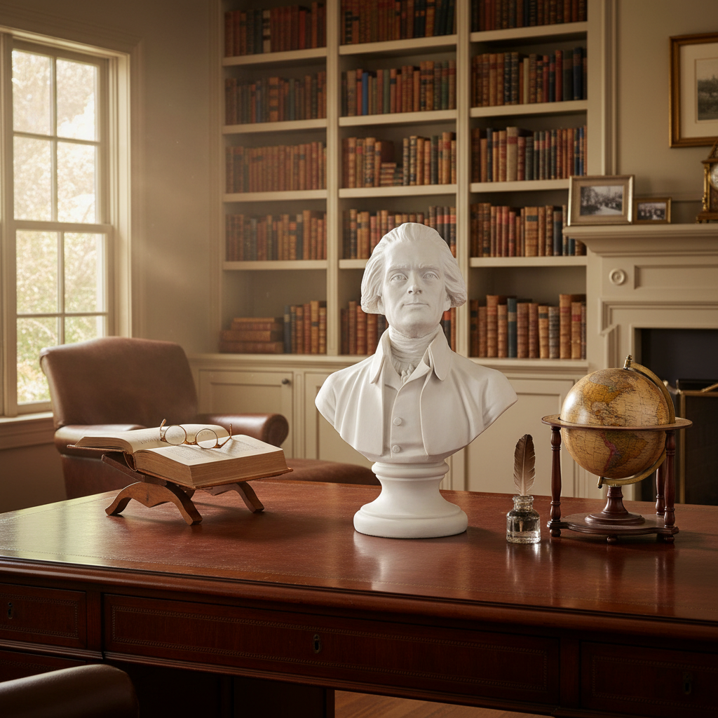 Thomas Jefferson Bust - A Revered Tribute to a Prominent American Statesman and Founding Father