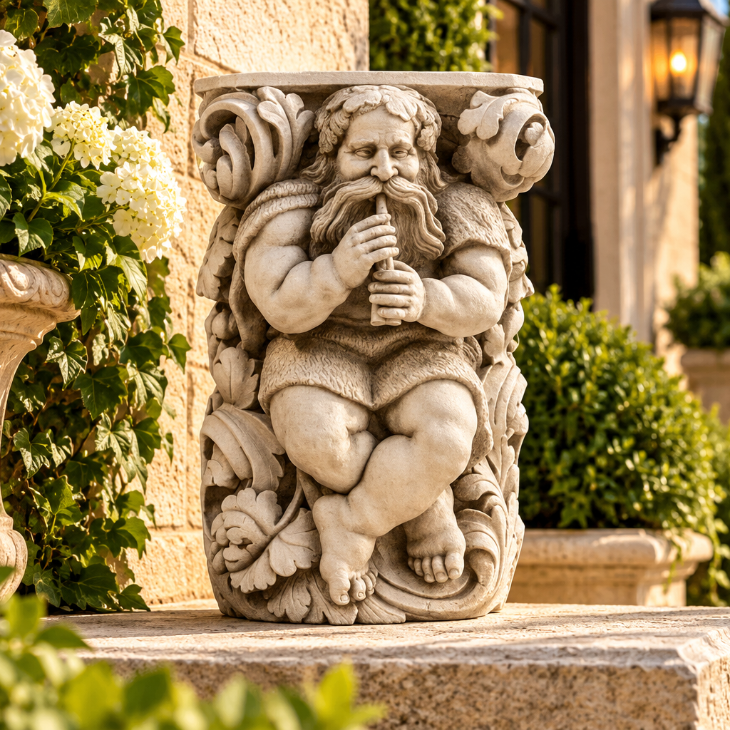 Titan Playing Flute 15 -  Greek & Roman Classical  Sculpture
