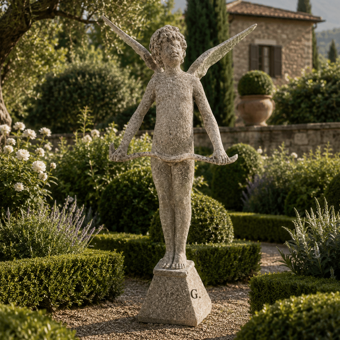 Vici With Bow Large 24 Garden Angel Statue