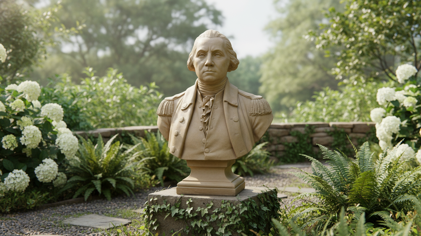 Washington In Uniform Bust – Durable Fiberglass Presidential Art