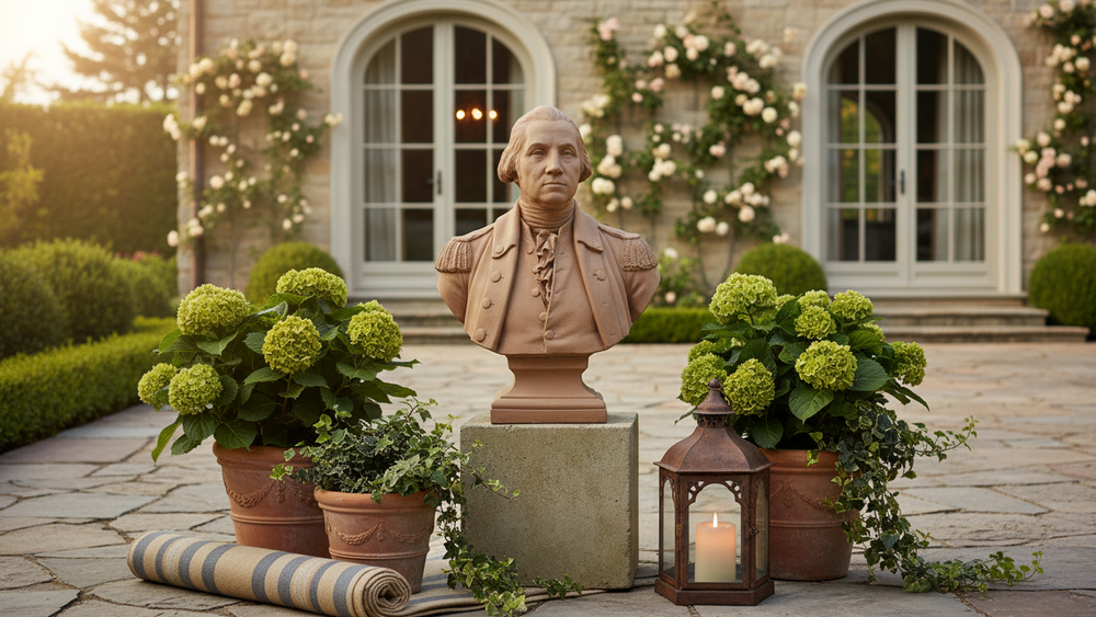 Washington In Uniform Bust – Timeless Presidential Statue