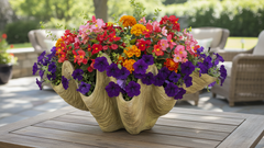 Clam Shell Planter 9 H Garden Statue Sculpture