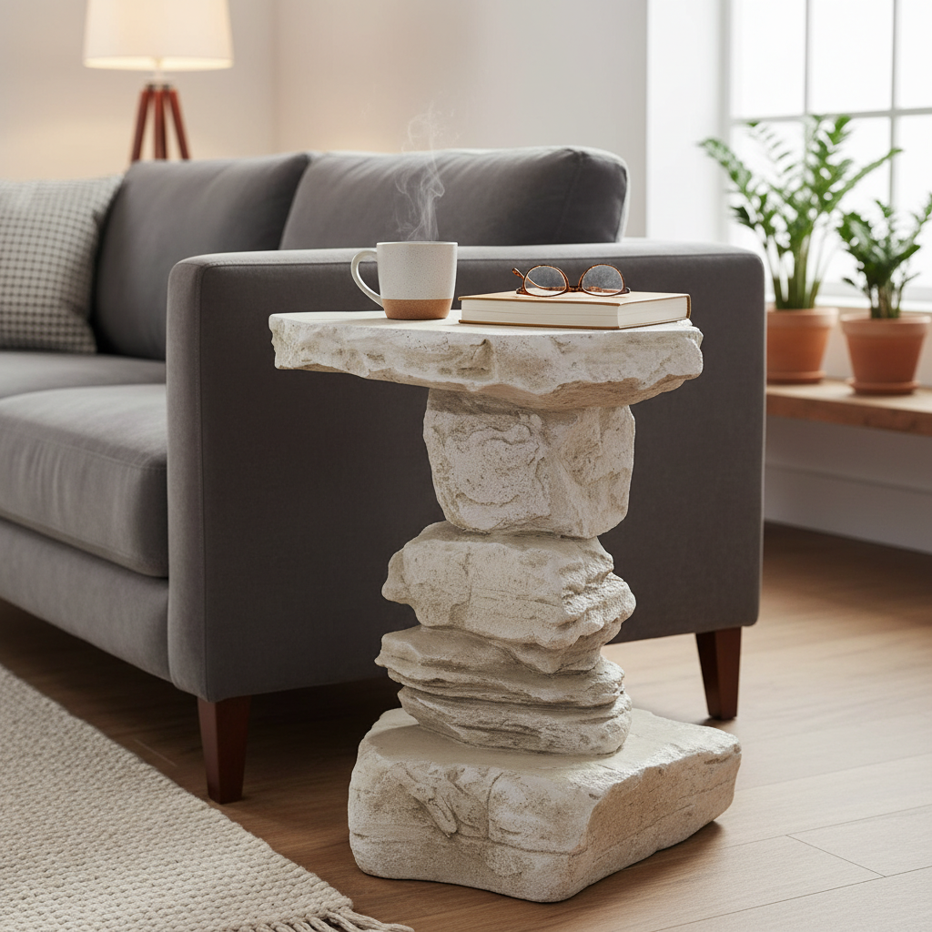 Majestic Rocky Base: Garden Sculpture