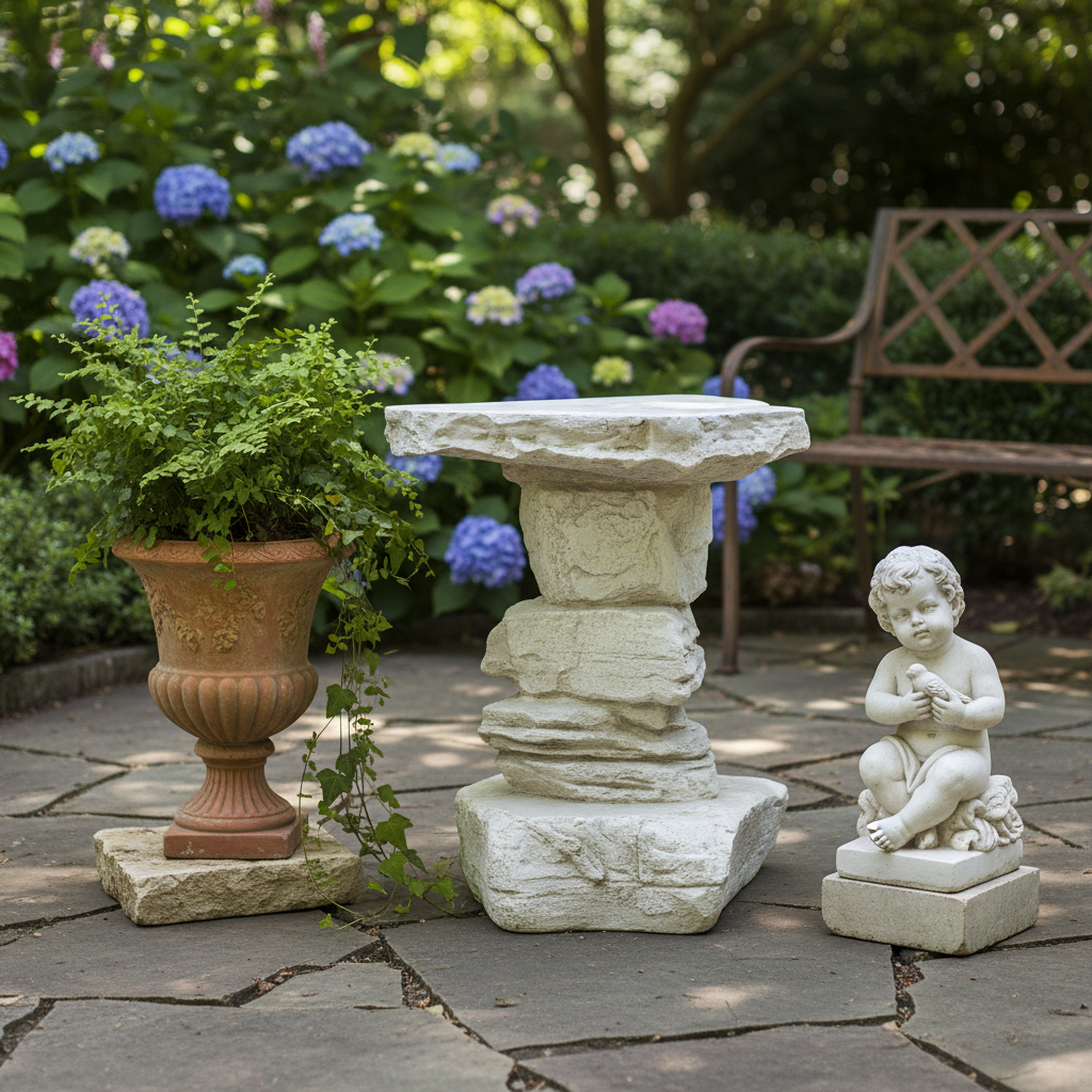 Majestic Rocky Base: Garden Sculpture