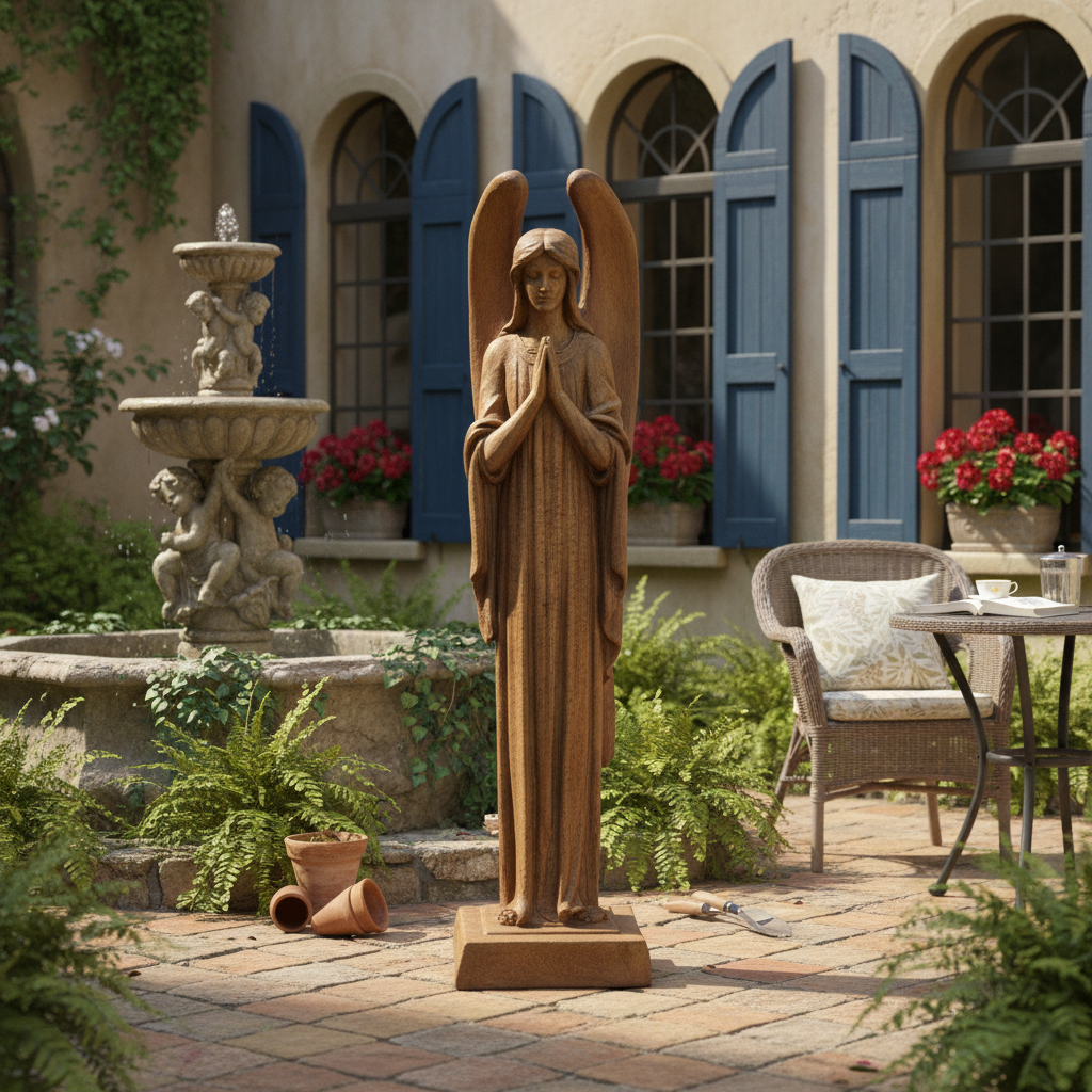 Somber Angel 40 Garden Angel Statue