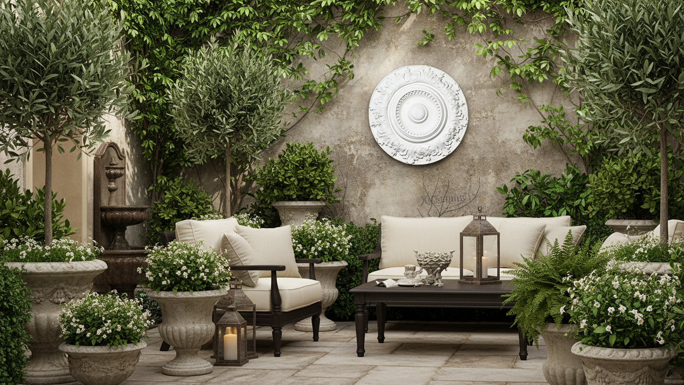 XoticBrands Americo Medallion Wall Sculpture  Timeless Handcrafted DÃ©cor Piece