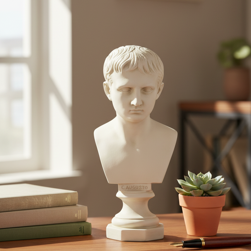 Young Augustus Bust-11.5 -  Greek & Roman Busts