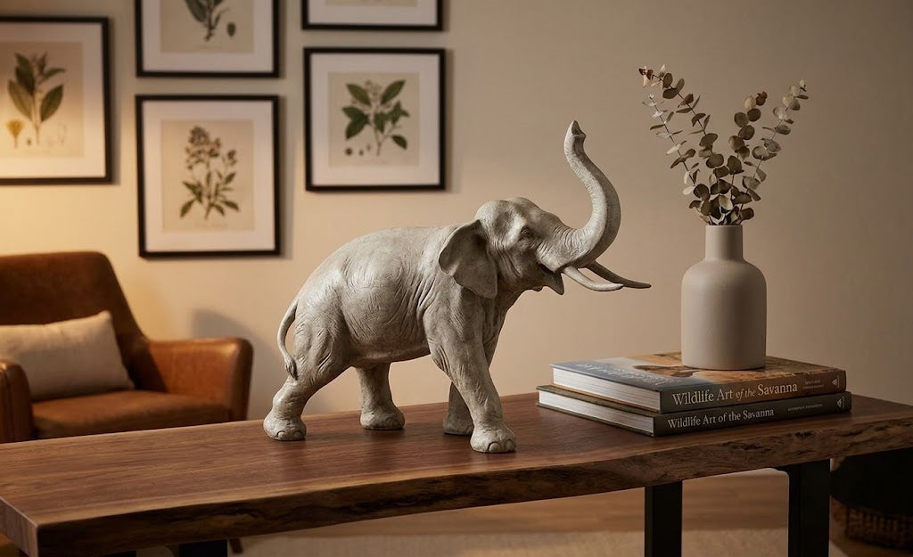 Charging Elephant 12 Garden Animal Statue