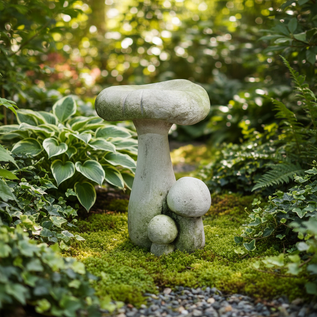 Enchanted Mushroom Wide Garden Display