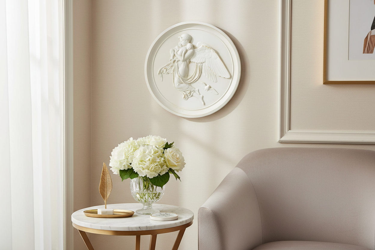 Angel Roundel-Night Garden Angel Statue