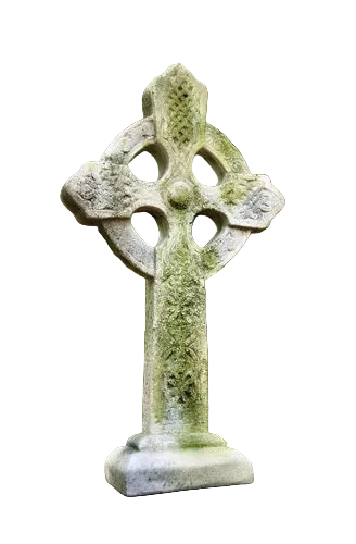 Enchanting Celtic Cross Tabletop Garden Sculpture Statue