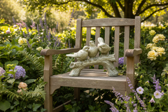 Melodious Trio: The Three Singing Birds Animal Sculpture