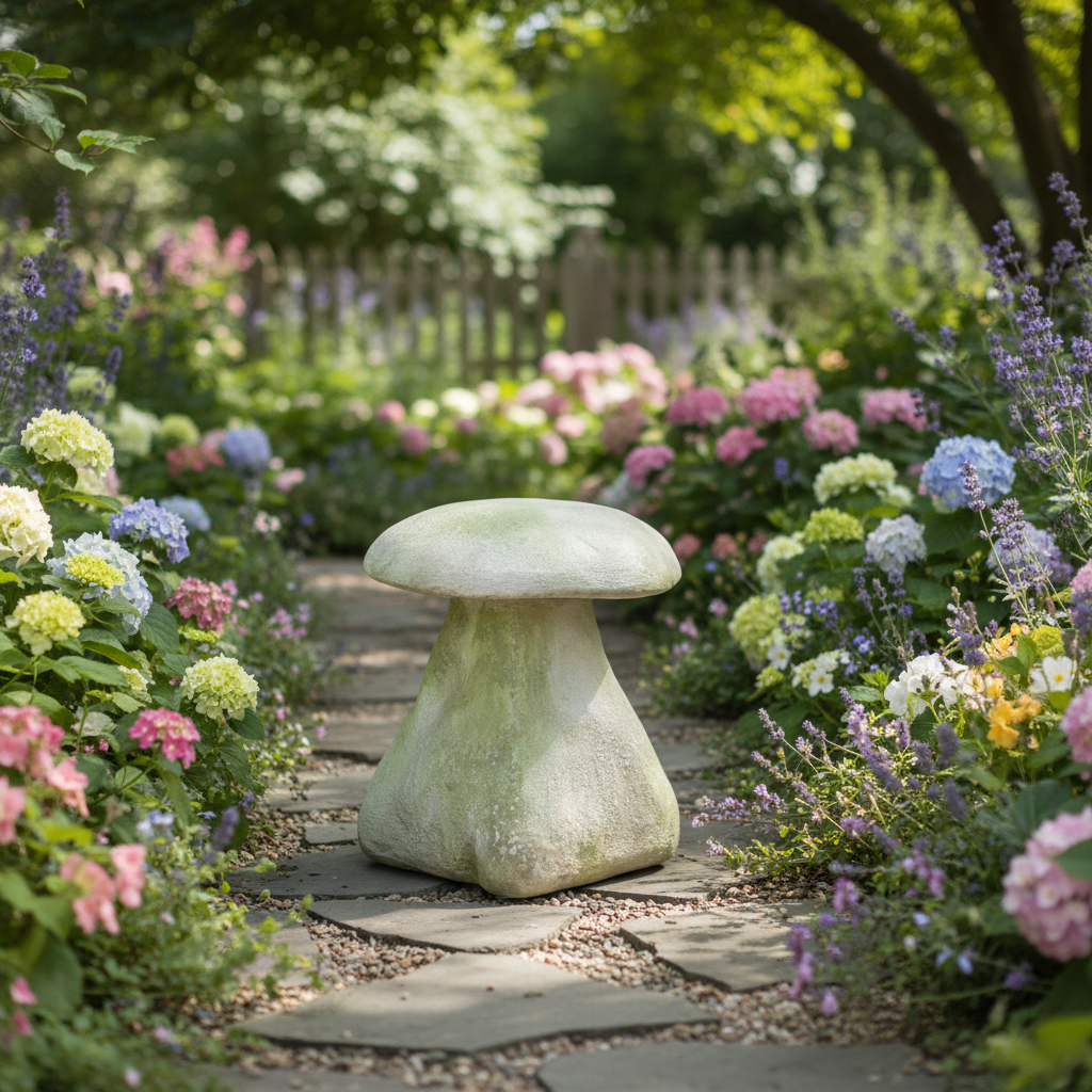 Staddle Stone Mushroom 18 - Pedestal Sculpture