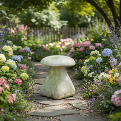 Staddle Stone Mushroom 18 - Pedestal Sculpture
