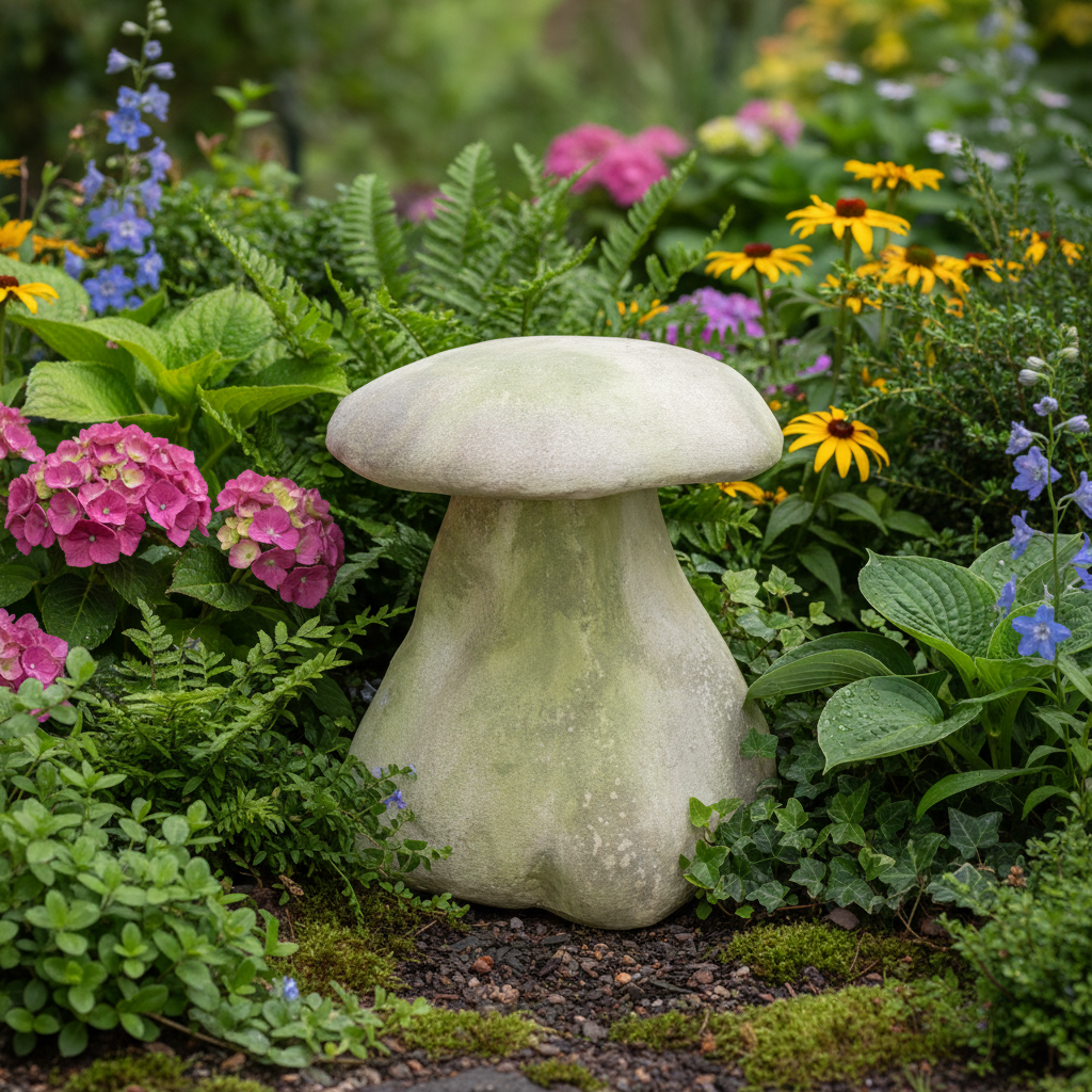 Staddle Stone Mushroom 18 - Pedestal Sculpture