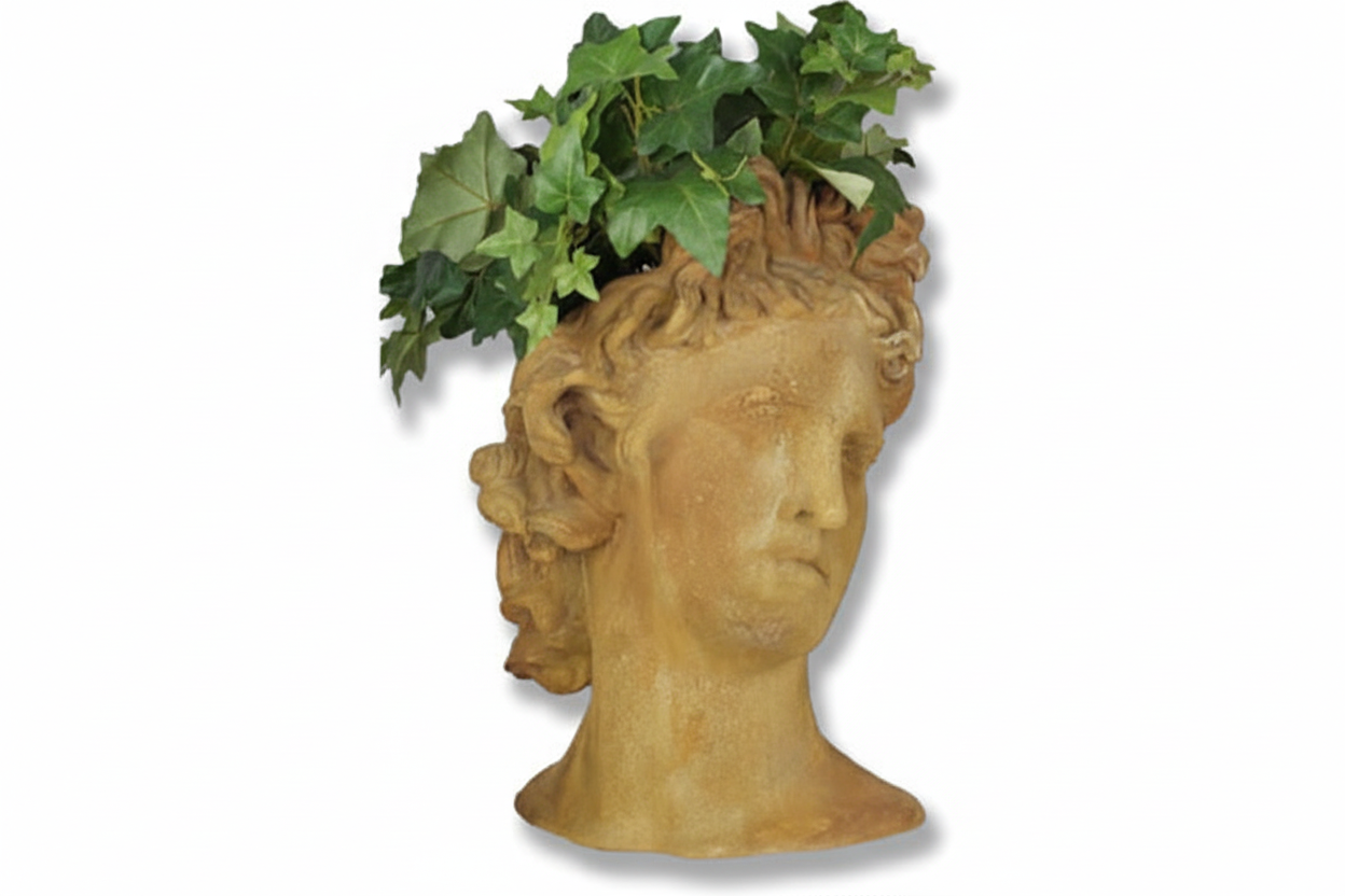 Apollo Head Planter 17 -  Greek & Roman Busts