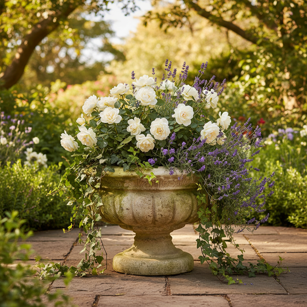 Wind-Swept Sand Fluted Urn - 12" Height: Planters Sculpture