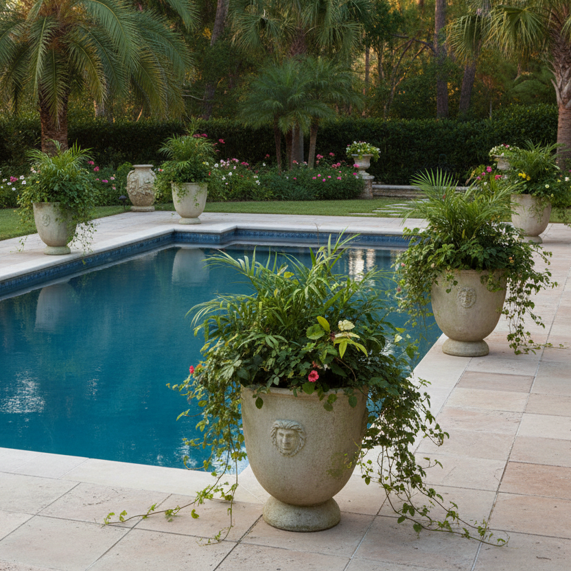 Giant French Anduze Garden Planter Display