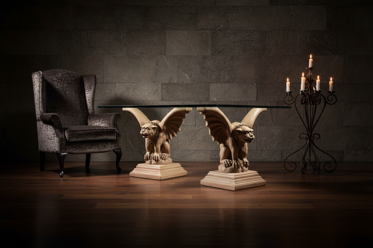 Tuscan Gargoyle Cocktail-Set - Architectural   Tables & Table Bases