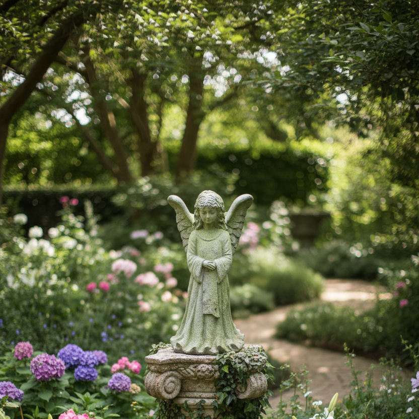 Celestial Elegance: The Large Angel Wings Planter Animal Angel Sculpture