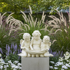 Three Cherub Birdfeeder  Animal  Sculpture