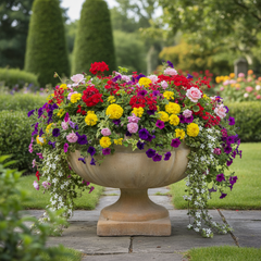 Architectural Sculpture: Smooth Strap Urn 15-Inch Planter