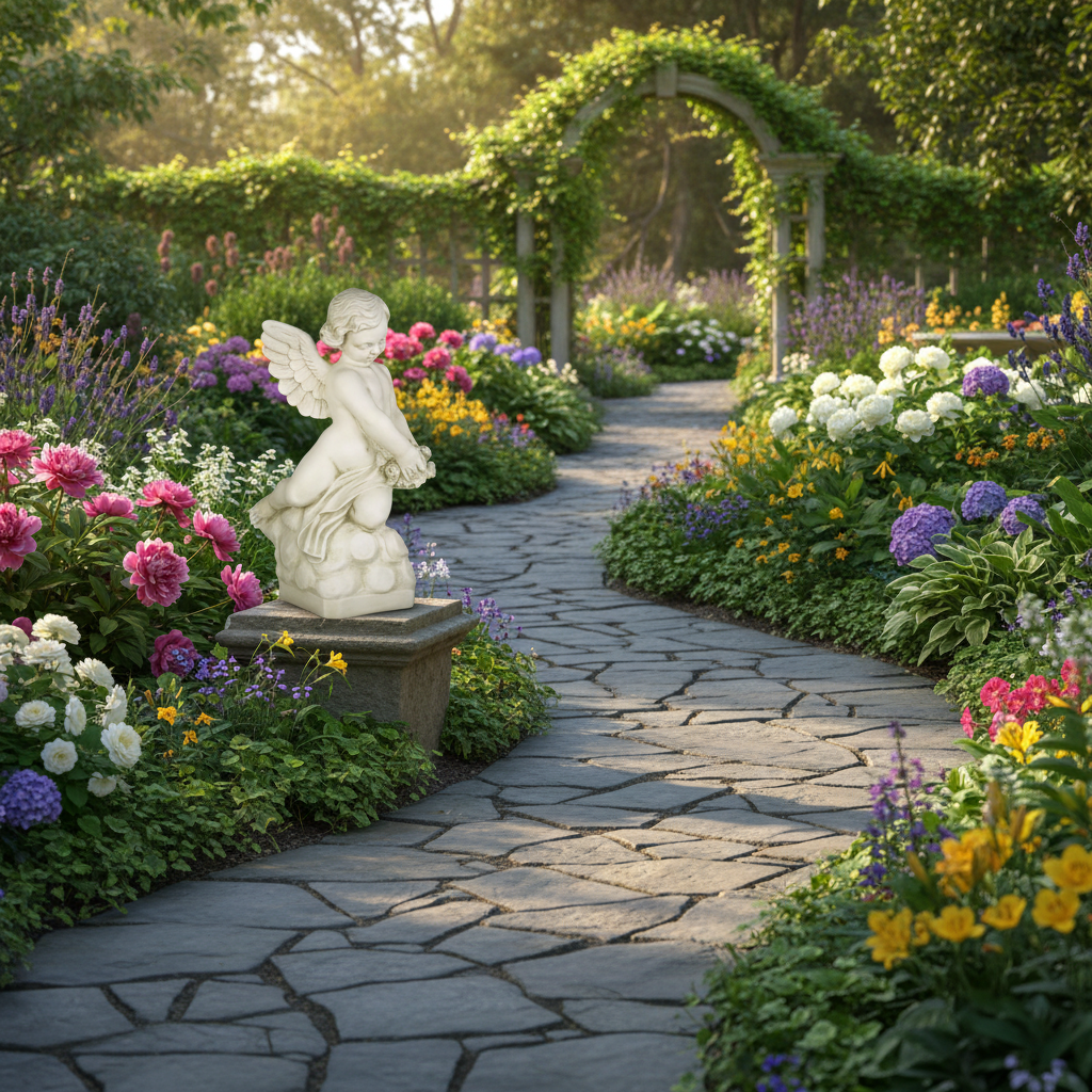 Rose Giver 22 H Garden Angel Statue