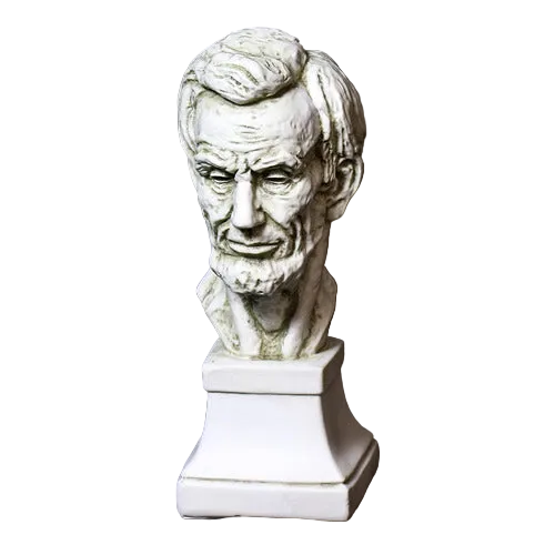 Stoic Tribute: Lincoln Bust Sculpture