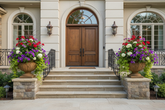 Rough Leaf Urn 16 Garden Display