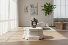 Octagonal Elegance: Eight-Sided Riser Pedestal Sculpture