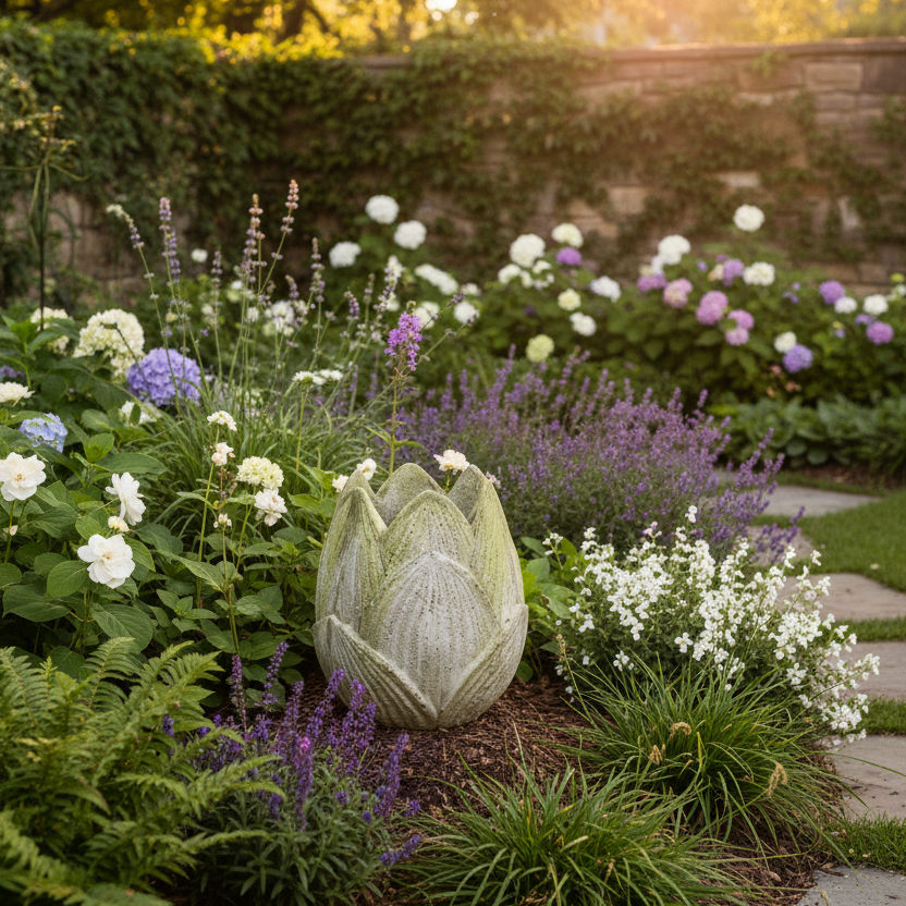 Blooming Beauty: Rosebud (Open) Display Sculpture Statue
