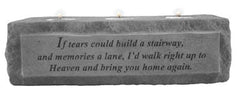 If Tears Could Build... 3 Light Votive Holder Memorial Garden Stone - XoticBrands Home Decor